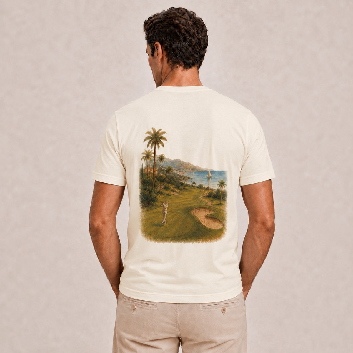 Camiseta Pantech Golf — costas com estampa