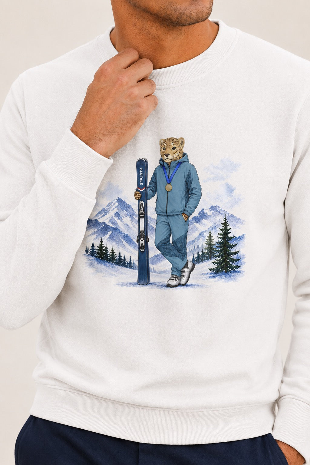 Moletom Ski — detalhe da estampa
